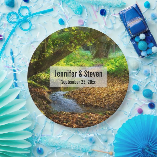 Prato De Papel Casamento de Fotos em Floresta Creek (Festa)