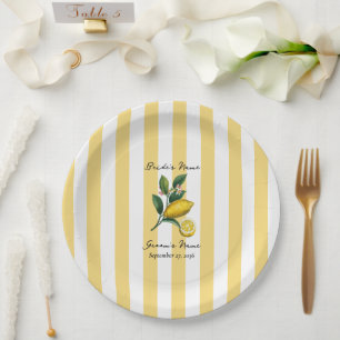 Prato De Papel Casamento de Limão Siciliano Mediterrâneo Italiano
