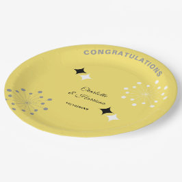 Prato De Papel Casamento de Meio século Moderno Retroativo