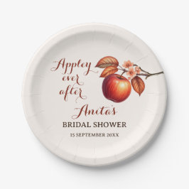 Prato De Papel Casamento de Outono Appley Ever After