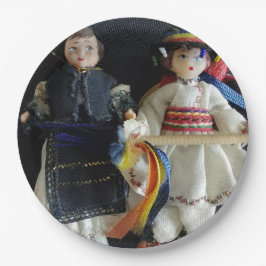 Prato De Papel Casamento de Plata de Papel