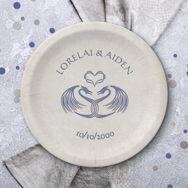 Prato De Papel Casamento do Dragão Céltico Viking (Criador carregado)