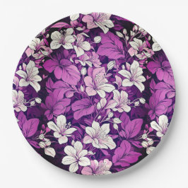 Prato De Papel Casamento floral/chá em papel