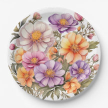 Casamento floral/chá em papel