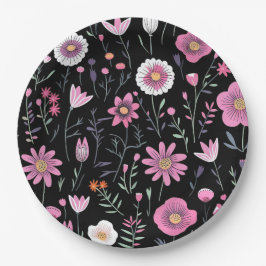 Prato De Papel Casamento floral/chá em papel