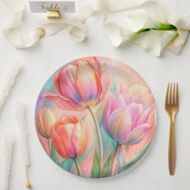 Prato De Papel Casamento floral/chá em papel