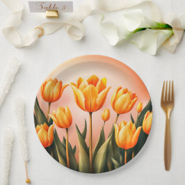 Prato De Papel Casamento floral/chá em papel