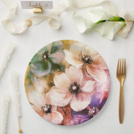 Prato De Papel Casamento floral/chá em papel