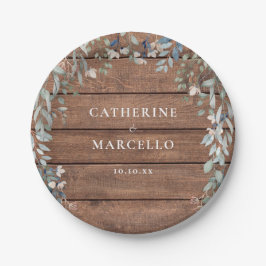 Prato De Papel Casamento Floral em Cascata de Flores Silvestres d