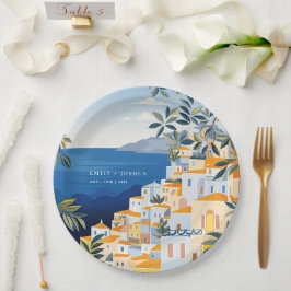 Prato De Papel Casamento Italiano Da Costa Amalfi