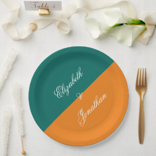 Prato De Papel Casamento Minimalista Misto e Combinado com Nascer