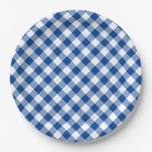 Casamento no País de Gingham Azul Profundo