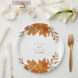 Prato De Papel Casamento outono Boho Chic