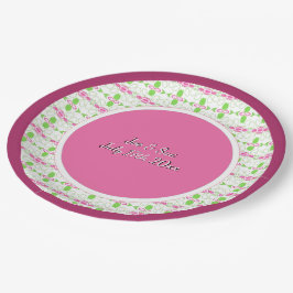 Prato De Papel Casamento Padronizado De Rosa E Chiclete