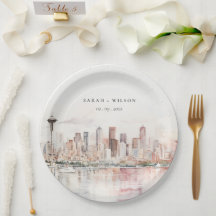 Casamento Paisagem Aquarela em Seattle, Washington