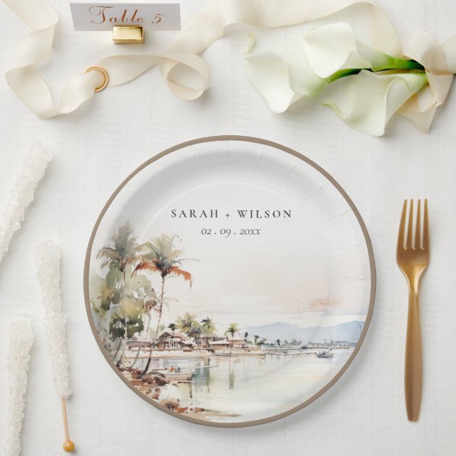 Prato De Papel Casamento paisagístico de Montego Bay Jamaica (Casamento)