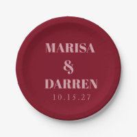 Casamento Personalizado Cor-de-Rosa Vermelha com S