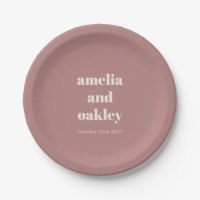 Casamento Personalizado De Rosa De Dusty Minimalis