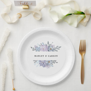 Prato De Papel Casamento romântico bobotânico minimalista