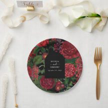 Casamento Vermelho de Moody Florals Black Arch