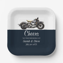 Casamento vintage de Motocicleta Cheque Node Groom