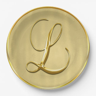 Prato De Papel Casamentos de Monogramas Personalizados de Casamen