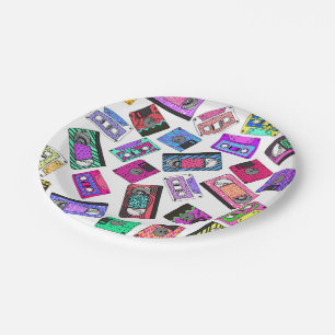 Prato De Papel Cassetes de banda magnética modeladas dos anos 90