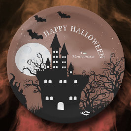 Prato De Papel Castelo Feliz Halloween Haunted