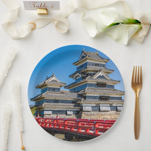 Prato De Papel Castelo Matsumoto e ponte (Casamento)