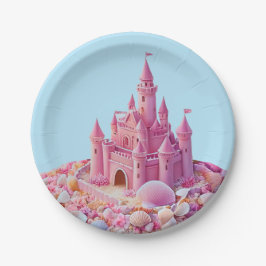 Prato De Papel Castelo Whimsical Shoreline