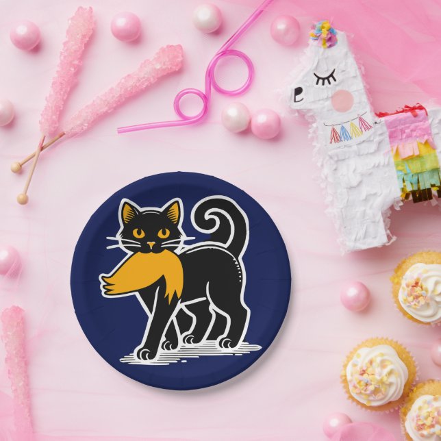 Prato De Papel Cat Ladies Kamala | Harris Walz 2024 Blue (Festa)