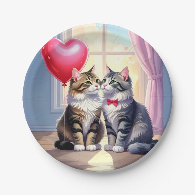 Prato De Papel Cat Love (Frente)