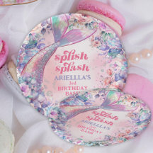 Cauda de sereia brilho de flor 3º aniversário