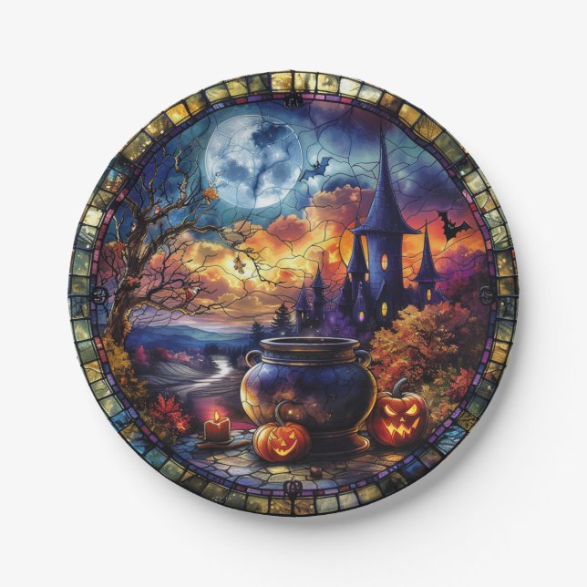 Prato De Papel Cauldron da Bruxa de Vidro Estreita (Frente)