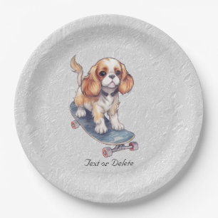 Prato De Papel Cavalier King Charles Spaniel Plate