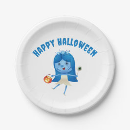 Prato De Papel Cavalo Bonito do Dia das Bruxas