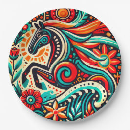 Prato De Papel Cavalo de fiesta mexicano