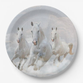 Prato De Papel Cavalos nas nuvens