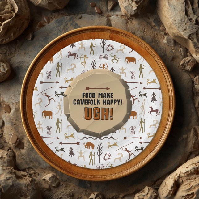 Prato De Papel Caveman Chronicles Paper Plate (Criador carregado)