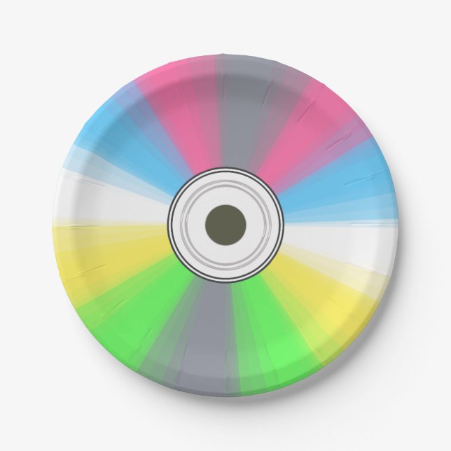 Prato De Papel CD falsificado do geek (Frente)