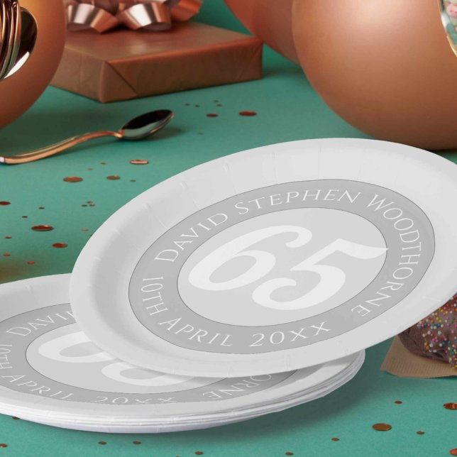Prato De Papel Celebração comemorativa de aniversário personaliza (Criador carregado)