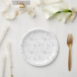 Prato De Papel Celebração de Casamento Romântico de Luxo Design
