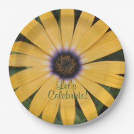 Prato De Papel Celebração de Vamos de margarida amarela