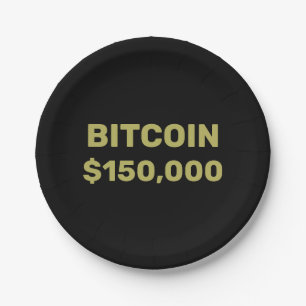 Prato De Papel Celebração do Bitcoin 150000