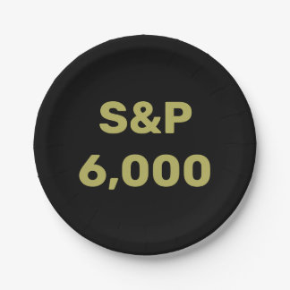Prato De Papel Celebração do Índice de Bolsas de Nível S&P 6.000