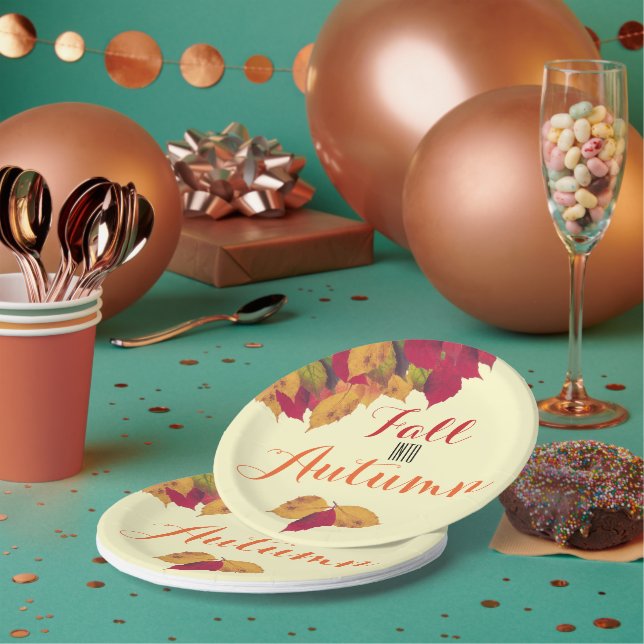 Prato De Papel Celebração do Partido Cai Folhas Sazonais do outon (Múltiplo)