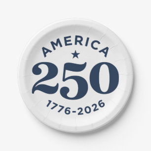 Prato De Papel Celebração dos 250 Anos de Liberdade da América Mi