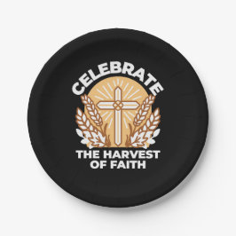 Prato De Papel Celebrar a fé com a colheita - Arte inspiradora