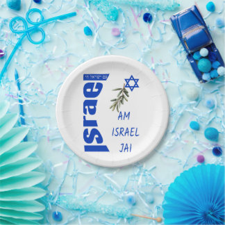 Prato De Papel Celebrate Life: Am Israel Jai