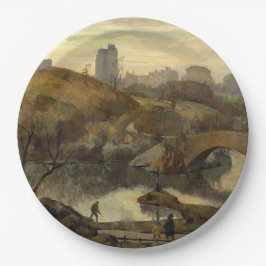 Prato De Papel Cena no Central Park (Nova Iorque, NY, EUA)